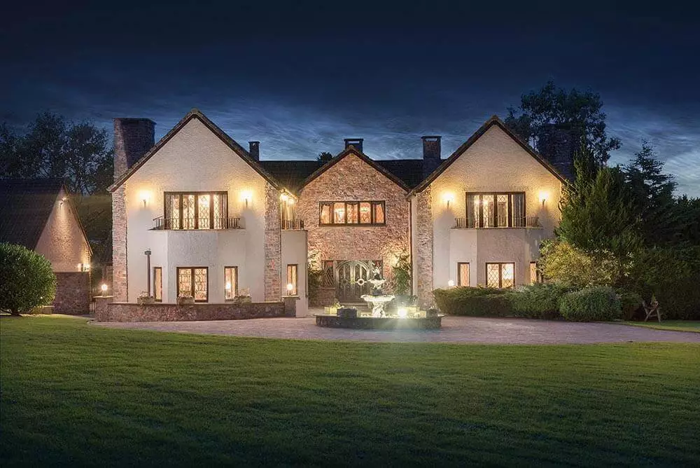 Night View On Millionaire Mansion