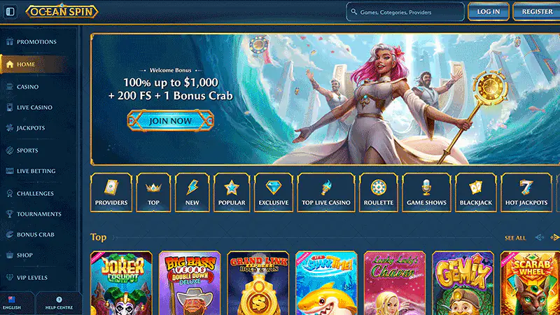 oceanspin Register