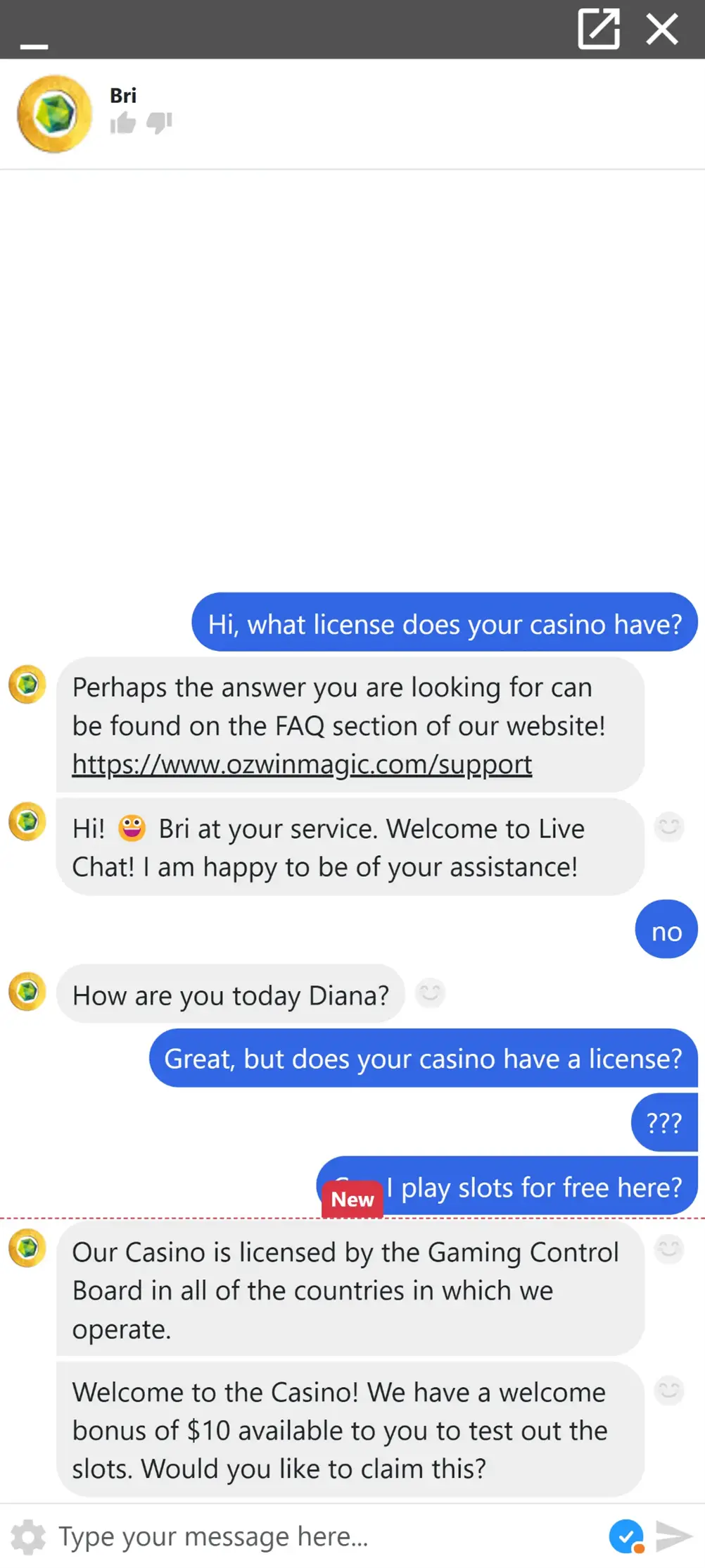 Ozwin Support