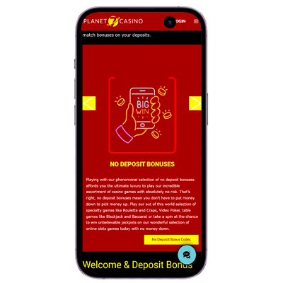 Planet 7 Casino App Bonuses