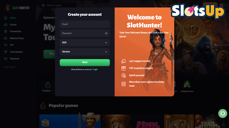 SlotHunter Casino Login