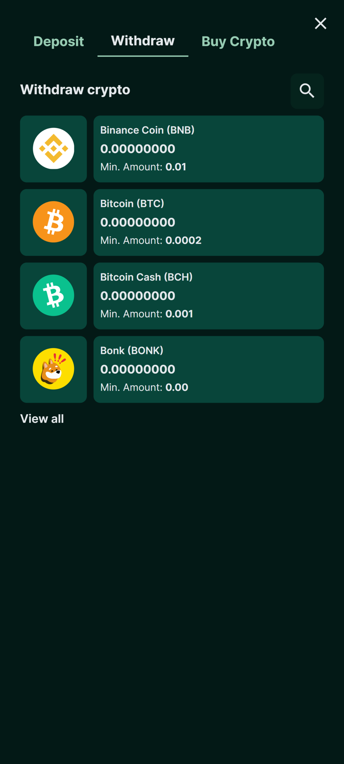 TG.Casino Withdraw