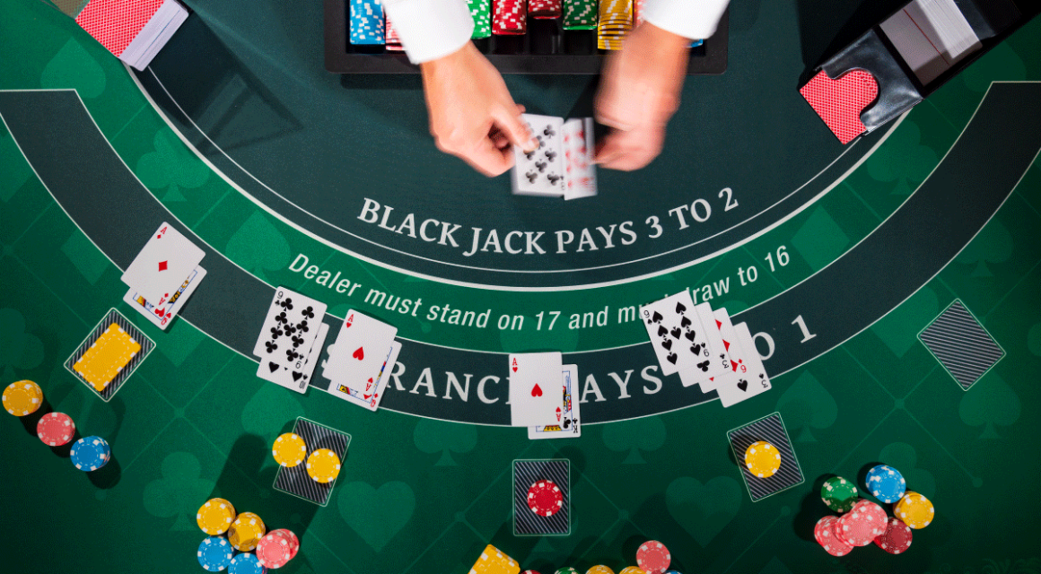 Top View Of Blackjack Table 