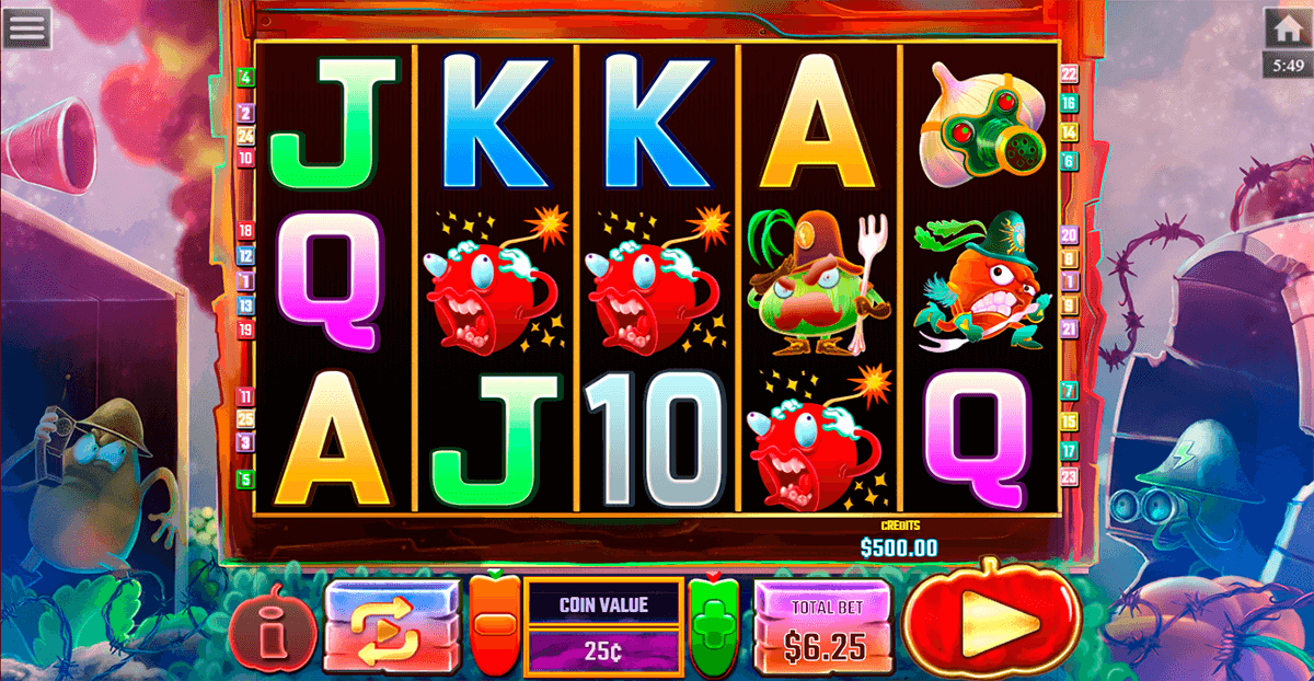 Vegetable Wars Multislot Casino Slots 