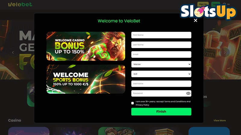 velobet Casino Login