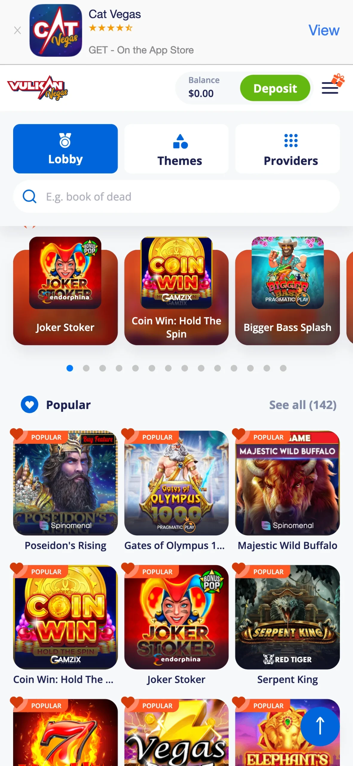 Vulkan Vegas Games 1