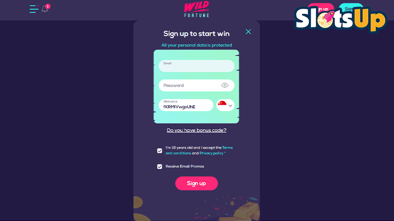 wildfortune.io Login